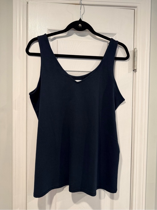 J. Jill Tops - NWOT J. Jill Size XLP Perfect Reversible Tank Top Soft Stretch Cotton Navy Blue